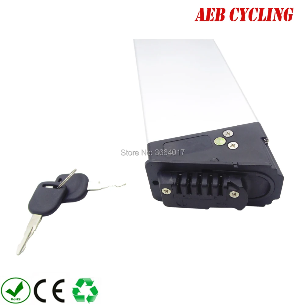  High capacity folding bike battery 36V 14.5Ah Lithium ion silver case battery for city bike foldabl