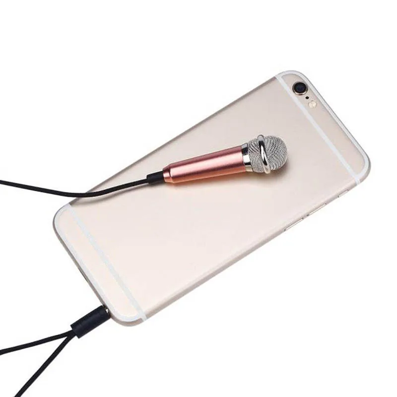 

4color 3.5 mm Mic KTV Karaoke Mini Microphone For Cell Phone Portable 3.5mm Stereo Studio Laptop PC Desktop JFlyer
