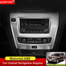 QCBXYYXH автомобильный Стайлинг ABS Автомобильная Центральная навигация наклейки с блестками авто Интерьер рамка аксессуары для Nissan Patrol y62