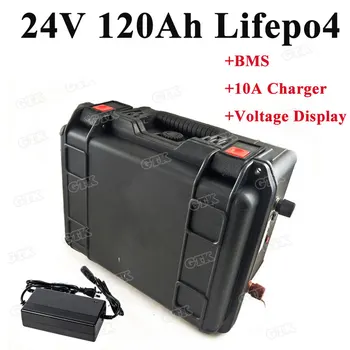 

24V 120Ah 130Ah 150Ah lifepo4 customized lithium battery pack for motorhomes Solar energy speaker EV AGV inverter+10A charger
