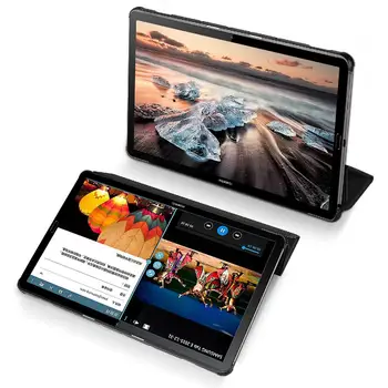 

DUCIS For HUAWEI M6 10inch Simple Solid Color Smart PU Leather Case Anti-fall Protective Stand Cover with Sleep Function