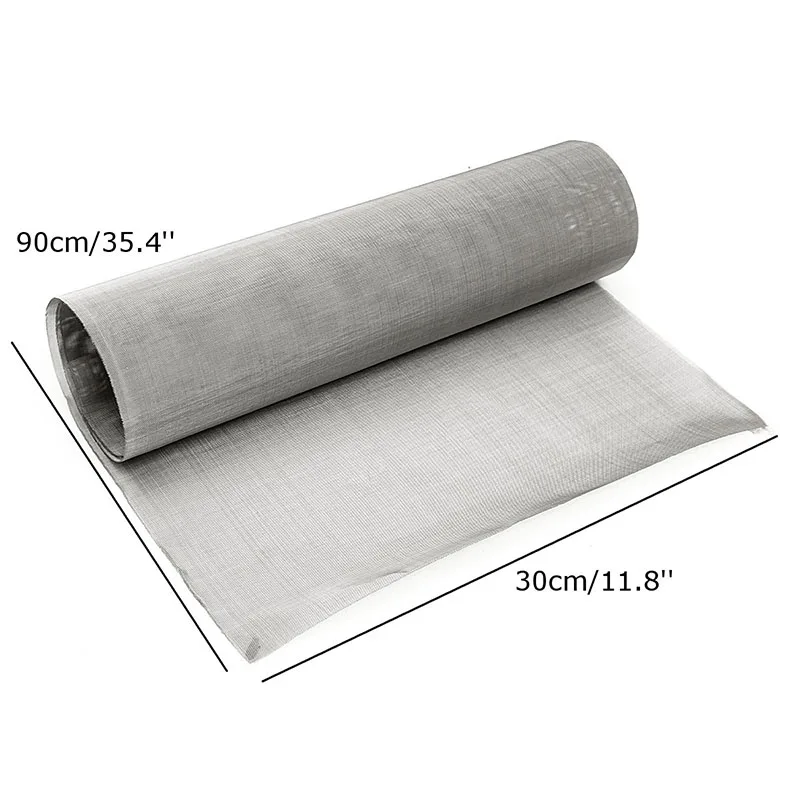 1 Roll 100 Mesh Stainless Steel Woven Wire Sheet Cloth Screen Filter 30 x 90cm Sheet Filtration Wire Filter Mesh