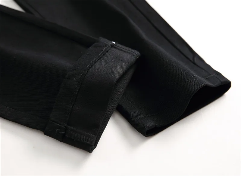 Горячая Распродажа Европейский Американский стиль модный бренд мужские черные джинсы с принтом роскошные мужские облегающие джинсовые брюки узкие брюки черные джинсы