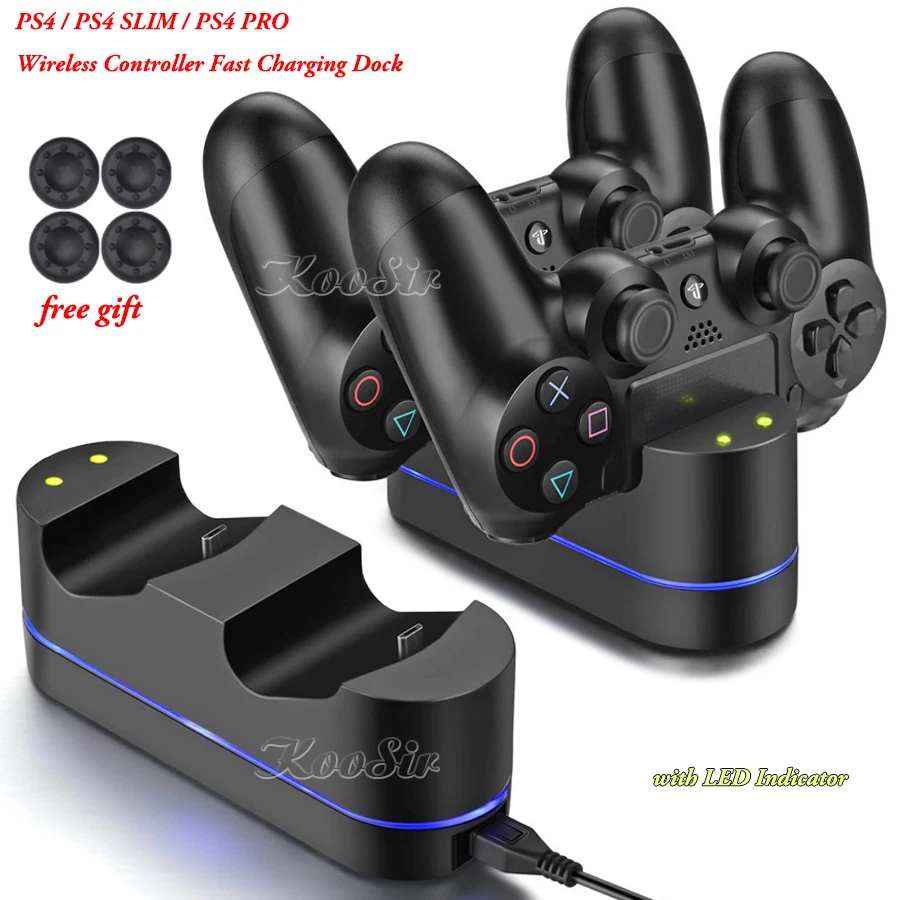 5V PS4/Pro/Slim Controller Charger PS 4 Wireless Gamepad Joystick Charging Dock Stand for Sony Play