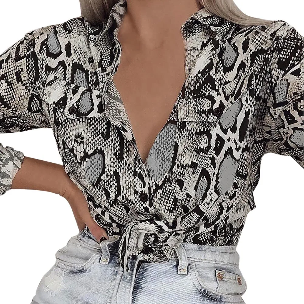 

2019 Shirt Tops Blusas Feminina Fashion Women Leopard Print To Ladies Loose Long Sleeve Top Blouse Women tops Sexy mesh Blouses