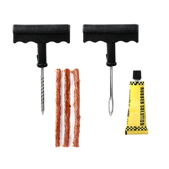 

1 Set Motorcycle/Car /Bike Tubeless Tyre Puncture Repair Kit Tool Tire Plug Auto 3 Strip Emergency Tool Car Accessories