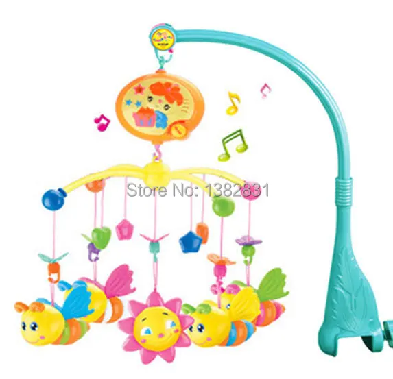 Лучшее качество погремушка детская игрушка карусель форма музыкального отдыха земли Детские крутящиеся колокольчики на кровать с 40 музыкой