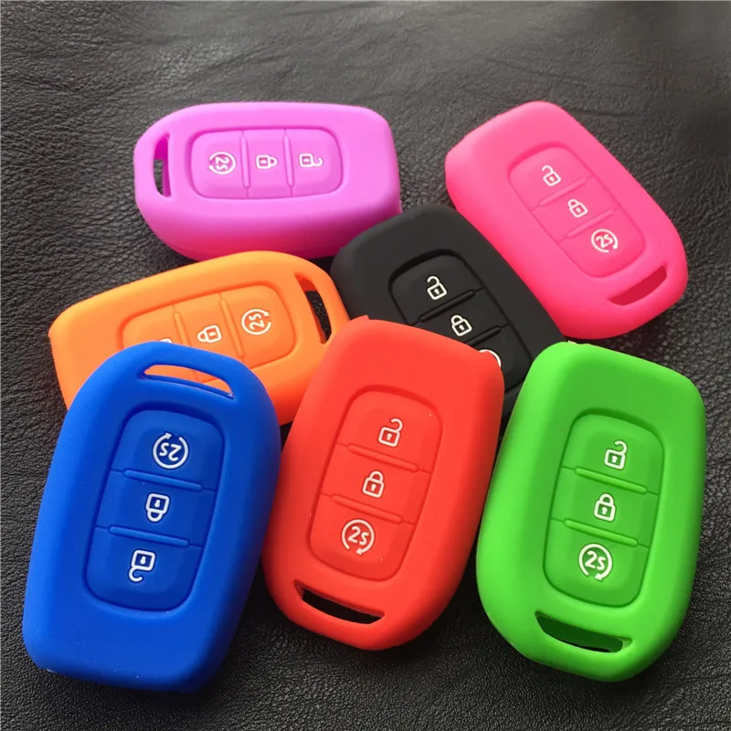 

3 button Silicone rubber car key cover case for Renault Duster Megane Duster Sandero Kangdoo Captur Twingo key