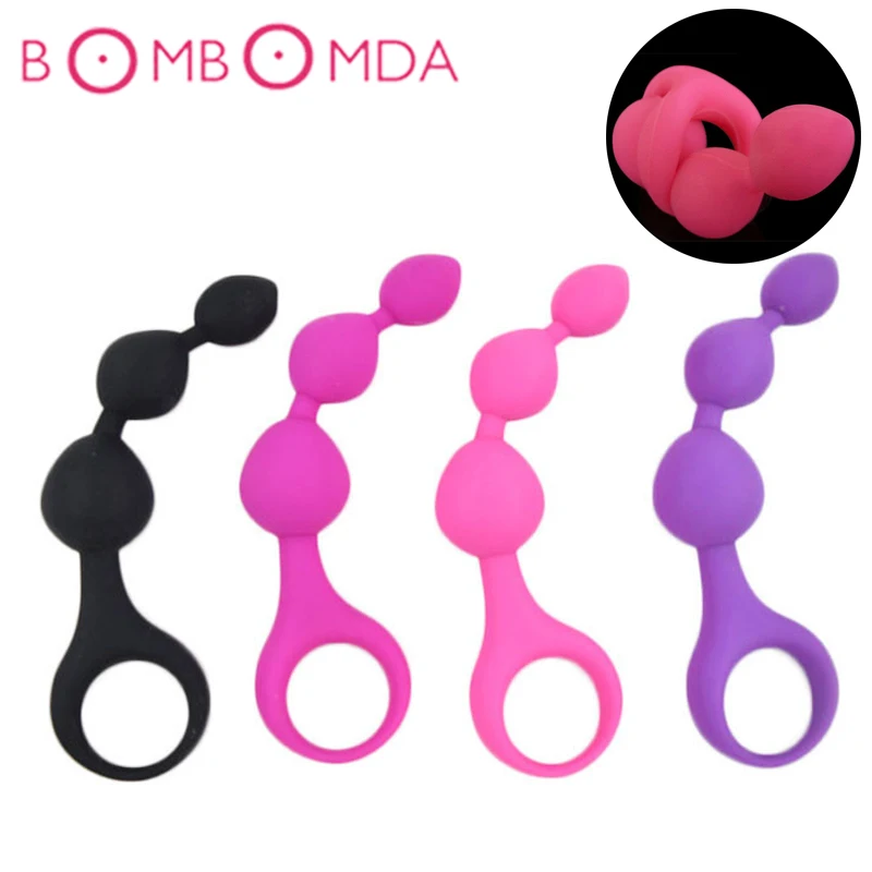 Silicone Anal Beads Butt Plug Masturbator Balls Expander Vibrant Vaginal Massager Pussy Sex Toys For Women Men | Красота и здоровье
