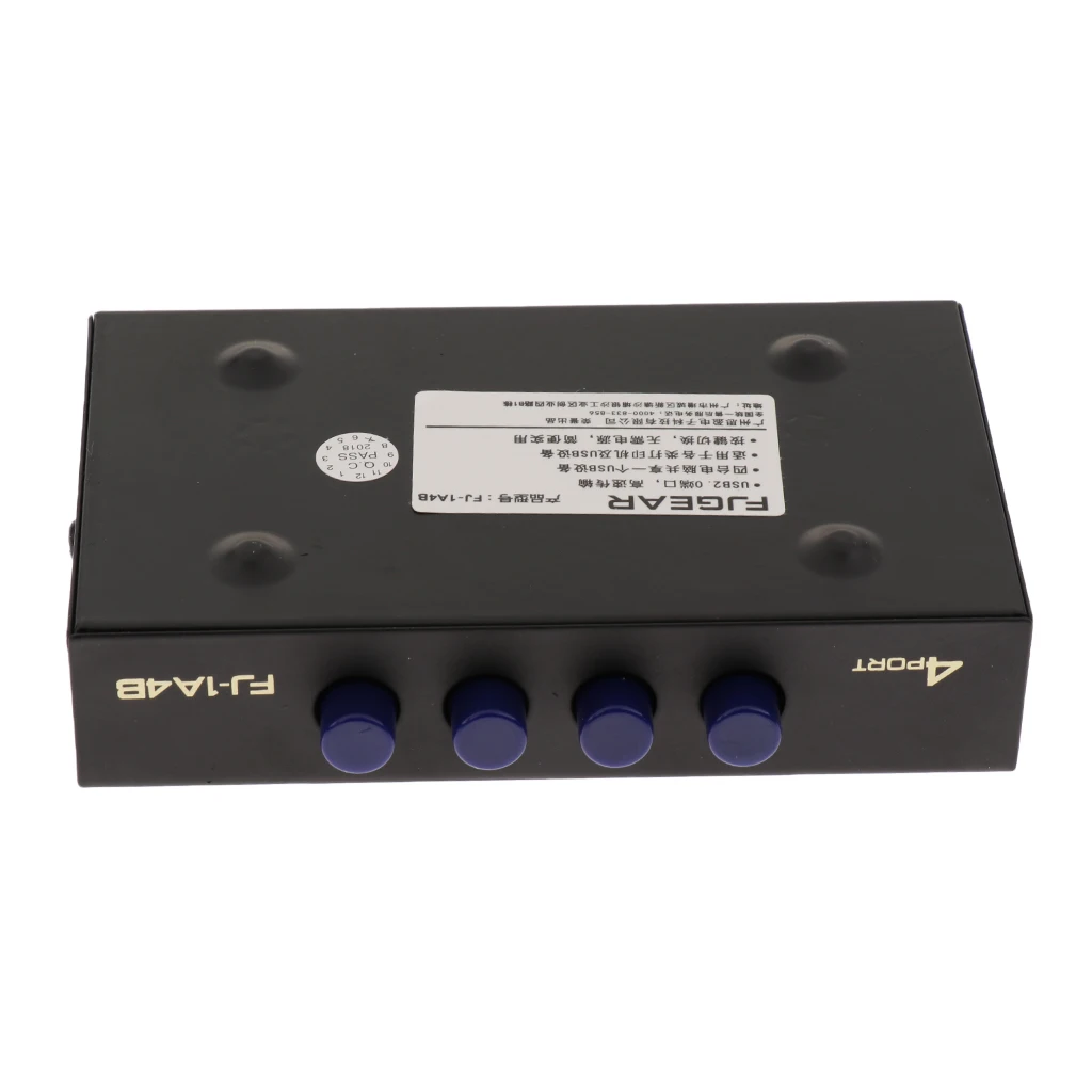 4Ports USB Manual Sharing Switch HUB Selector Switcher for Printer Scanner