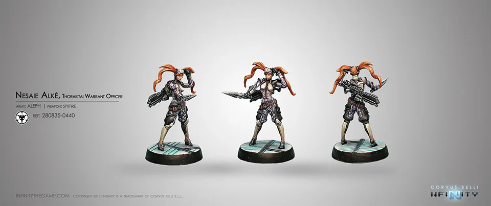 [Loong Way Miniatures] Corvus Belli Infinity 0440 NESAIE ALKe THORAKITAI WARRANT authorder 32 мм Металлические