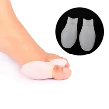 1 pair White Soft Gel Toe Separator Stretcher Straighteners Alignment Bunion Hallux Valgus Protector Thumb Pain Relief Foot Care 1pair soft silicone gel foot fingers toe separator alignment bunion pain relief bone ectropion straightener health care product
