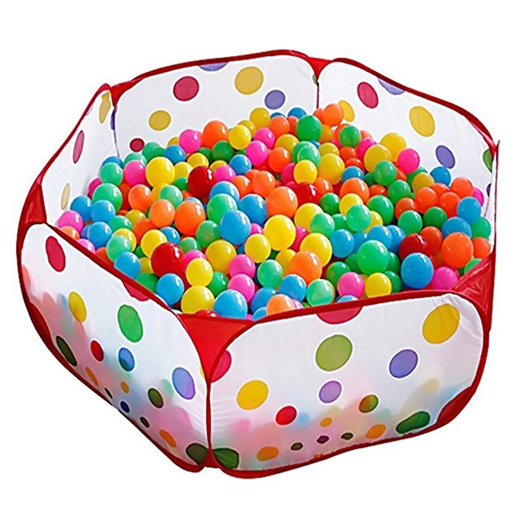 Fun Pop Up Ball Pit Pool Toddler Baby Play Tent Playhouse Playpen with Basketball Hoop Developmental play Game Toy 120CM/ 47``