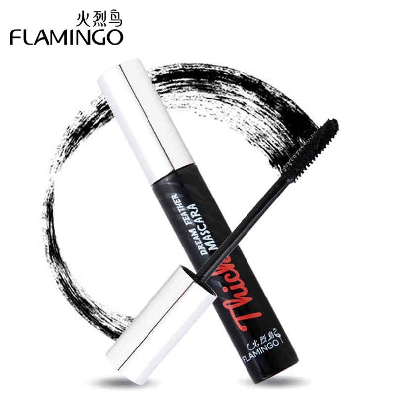 

Flamingo 1pcs Multi-Functional Extension Black Mascara Volume Thick Curling Lengthening EyeLashes Waterproof Cosmetic