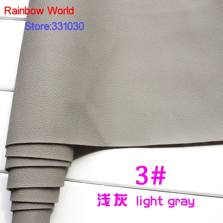 3# light gray Micro Lychee Pattren high quality 1.2mm thick PU Leather fabric for DIY cars table bags bed material (140*50cm) | Дом и сад
