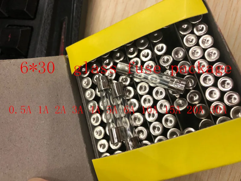 Бесплатная доставка 6*30 6x30 стеклянный предохранитель Упаковка 250 в высокое