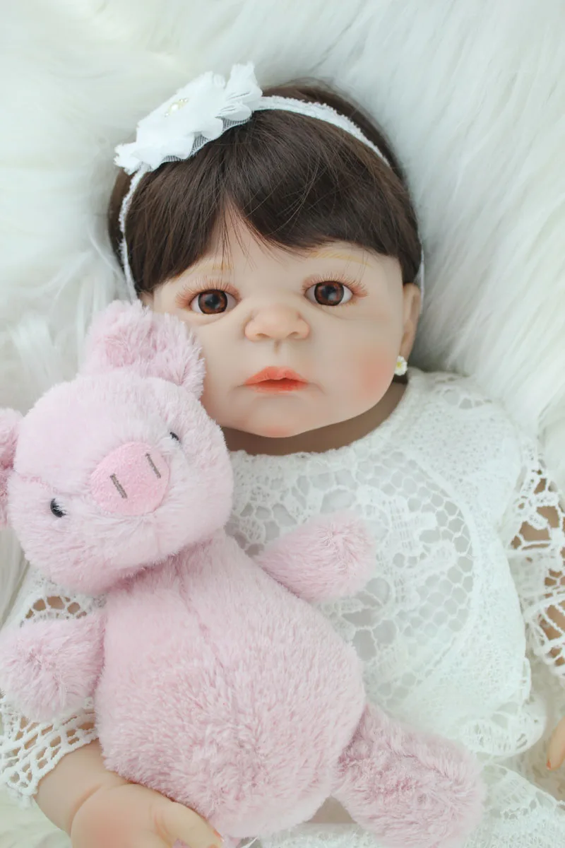 Boneca à Prova Presente de Aniversário para a Menina Corpo Inteiro Silicone Bebe Reborn Menina Boneca Criança Brinquedo Lifelike 22 Vinil Princesa Dwaterproof Água 55cm 3 Cheap Bonecas