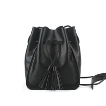 New arrival Fashion Women Top Quality Genuine Leather Drawstring Bucket Bags Ladies Shoulder bag women Messenger Bags RY8020