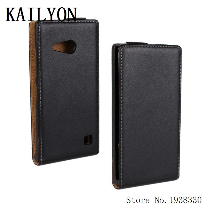 

KAILYON Luxury Genuine Leather Vertical Flip Case For Nokia Lumia 730 735 Retro High Quality Mobile Phone Cover Bags Pouch Prote