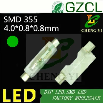 

High bright Pure Green 335 smd led Side view Chip led 4.0*0.8*0.8mm light emitting diode
