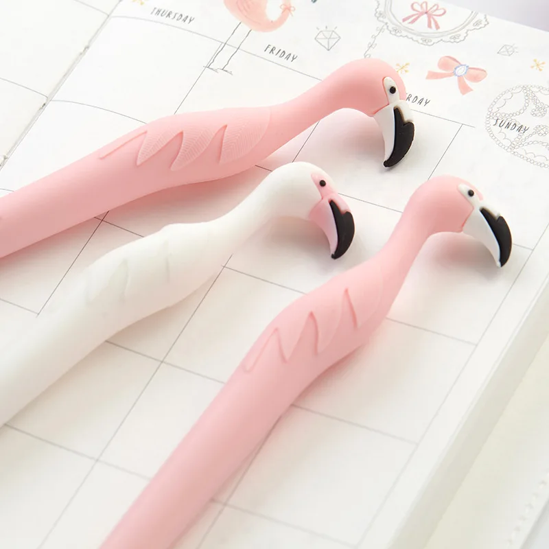 Flamingo-gel-pen-Cartoon-caneta-Kawaii-lapices-canetas-stationary-boligrafo-kalem-stylo-papelaria-cute-pens-papeterie (2)