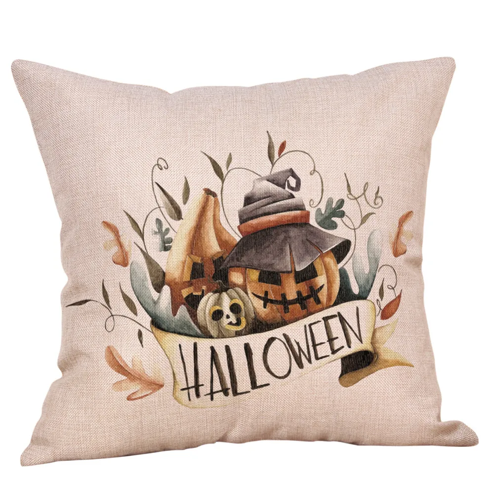 

Halloween Pillow Cases Linen Pumpkin ghosts Cushion Home Modern Simple Home Textile Living Hot Sale High Quality 2018 New