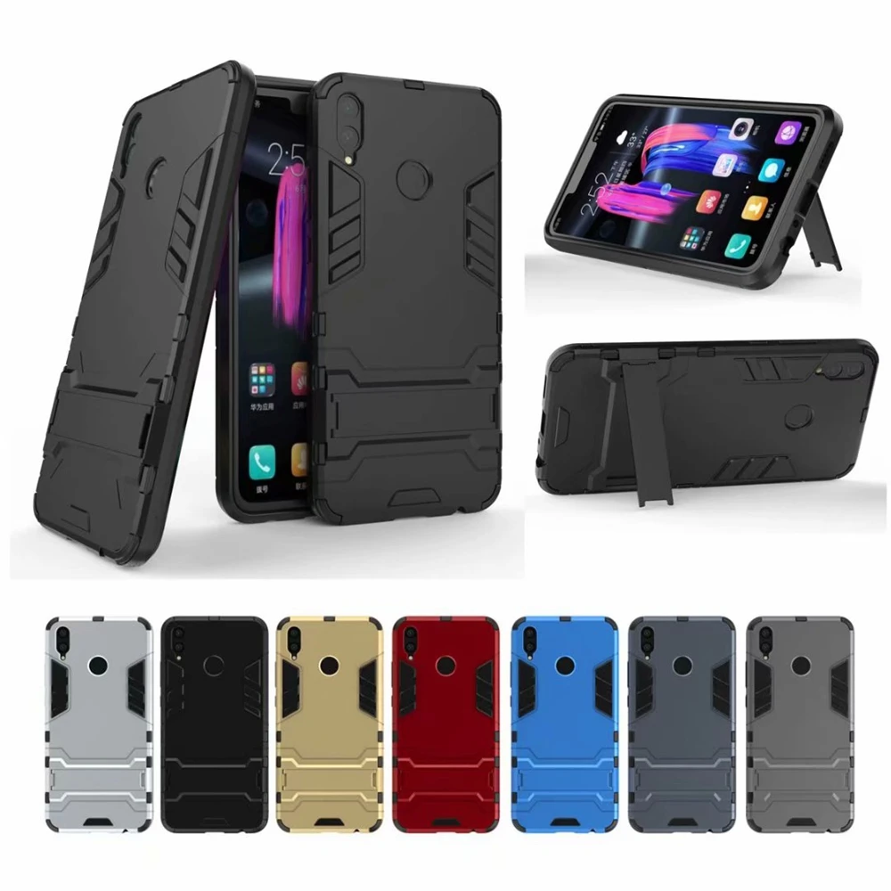 

Stand Case for Huawei Y5 Y9 2018 Y7 Pro 2019 Honor V9 V10 V20 Hard Cover Shell on Honor 9 10 20 Lite Siilicone Bumper Protector