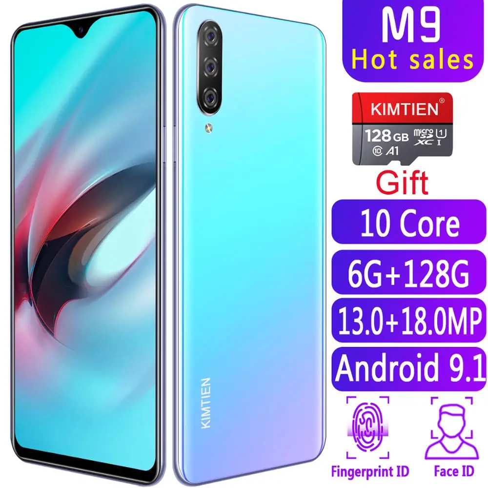 Smartphone M9 Cellphones 6GB+128GB 10 core Android 9.1 Fingerprint Face Unlock Dual Camera 4G Smart Mobile Cell Phone Smartphone M9 Cellphones 6GB+128GB 10 core Android 9.1 Fingerprint Face Unlock Dual Camera 4G Smart Mobile Cell Phone