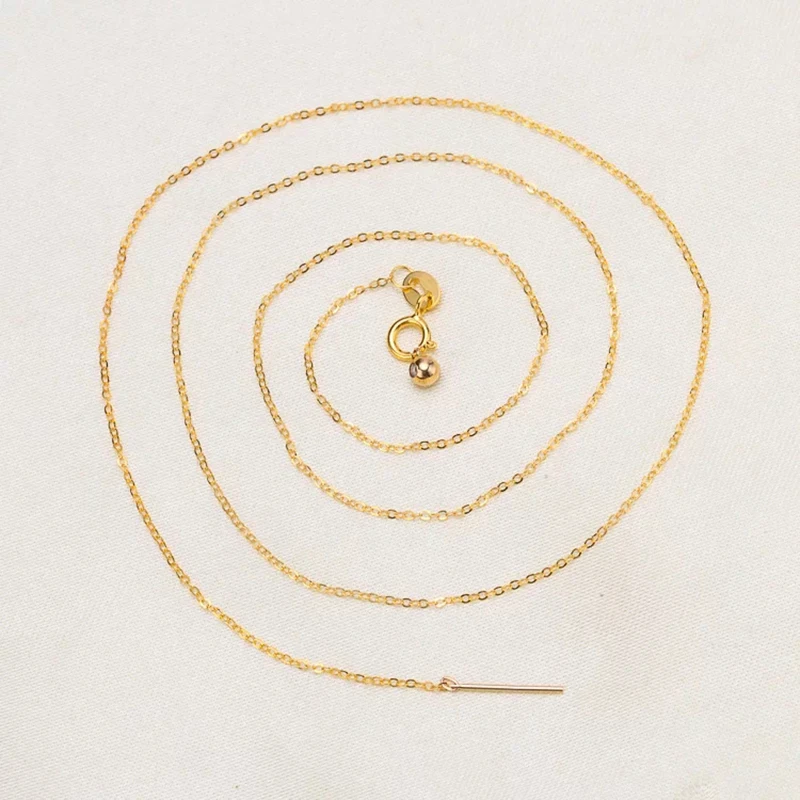 Sinya 18k Classical AU750 Gold Universal Chain 0.8gram Pure Gold Adjustable Chain DIY necklace accessrioes best Gift For Women (13)