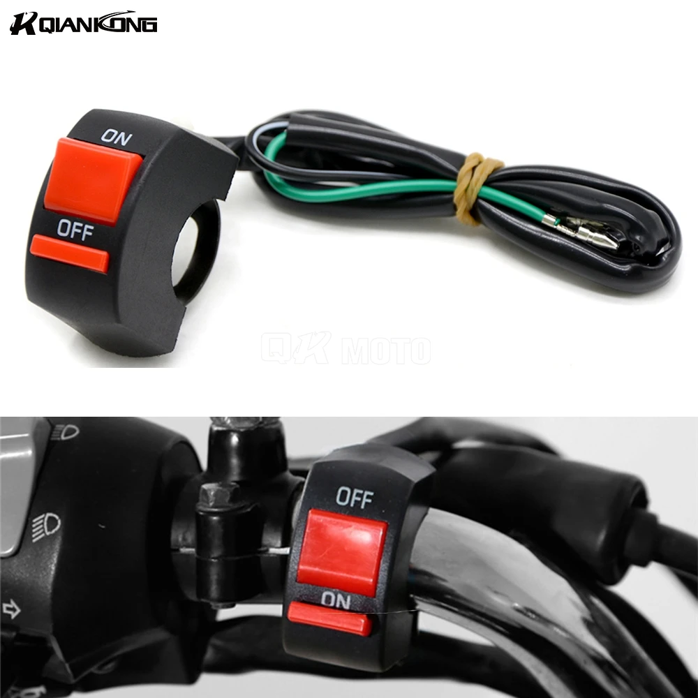 7//8inch Motorcycle Motor Bike Handlebar Headlight Fog Spot Light On Off Switch