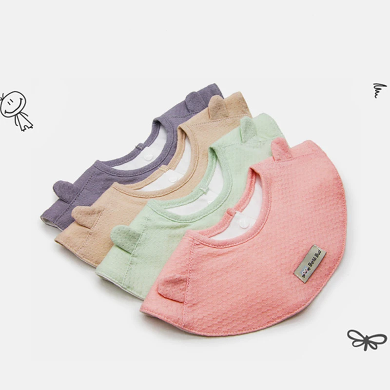 

Cute Ears Baby Bibs Newborn Boys Girls Feeding Burp Cloths Absorbent for Drooling and Teething High Quality Infant Saliva Towel