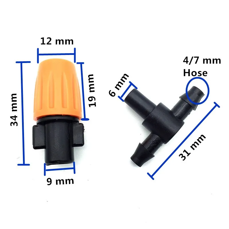 Распылитель для полива растений 4/7 мм 10 шт.|irrigation watering dripper|watering irrigation sprayerswatering