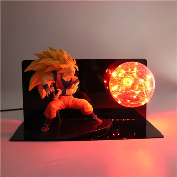 

Dragon Ball Super Saiyan Z Table Lamp Action Figures Kid Toys Lamp Baby Doll LED for Children Lights DIY Anime Model Night Light