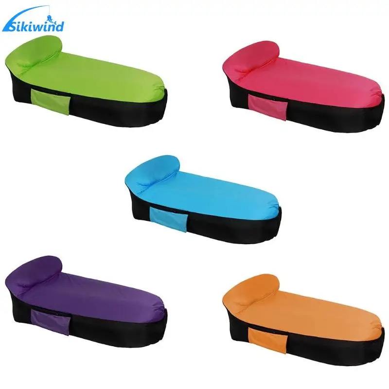 

250*85cm Outdoor camping inflatable sofa sleeping bag air bed Beach Easy to carry lazy air bag air Transat sofa Lounge Chair