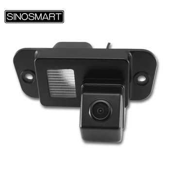 

SINOSMART In Stock Car Rear View Parking Backup Reverse Camera for Ssangyong Actyon Firm Installation in License Plate Lamp Hole
