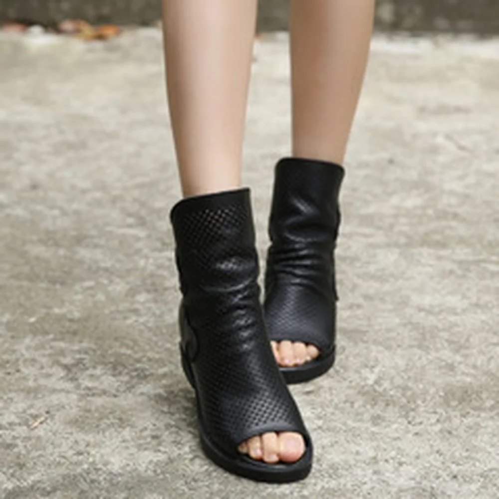 

Stylish thick muffin shoes 2018 spring and summer women's sandals leather casual shoes