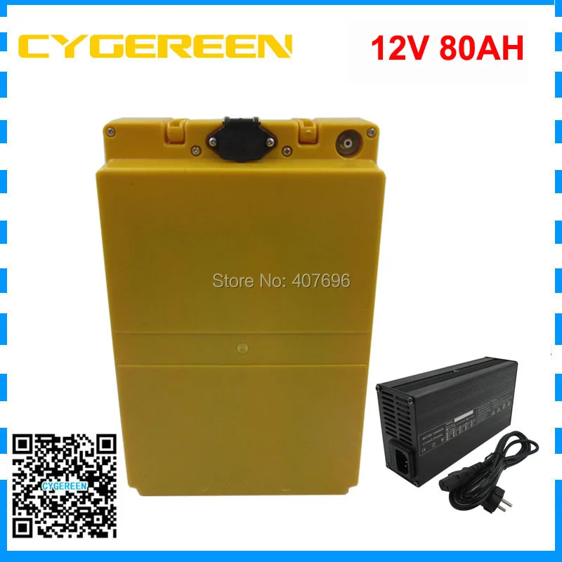 

250W 350W 12V 3S Battery 12V 80AH lithium ion battery 12V Ebike UPS battery with 30A BMS 12.6V 5A Charger