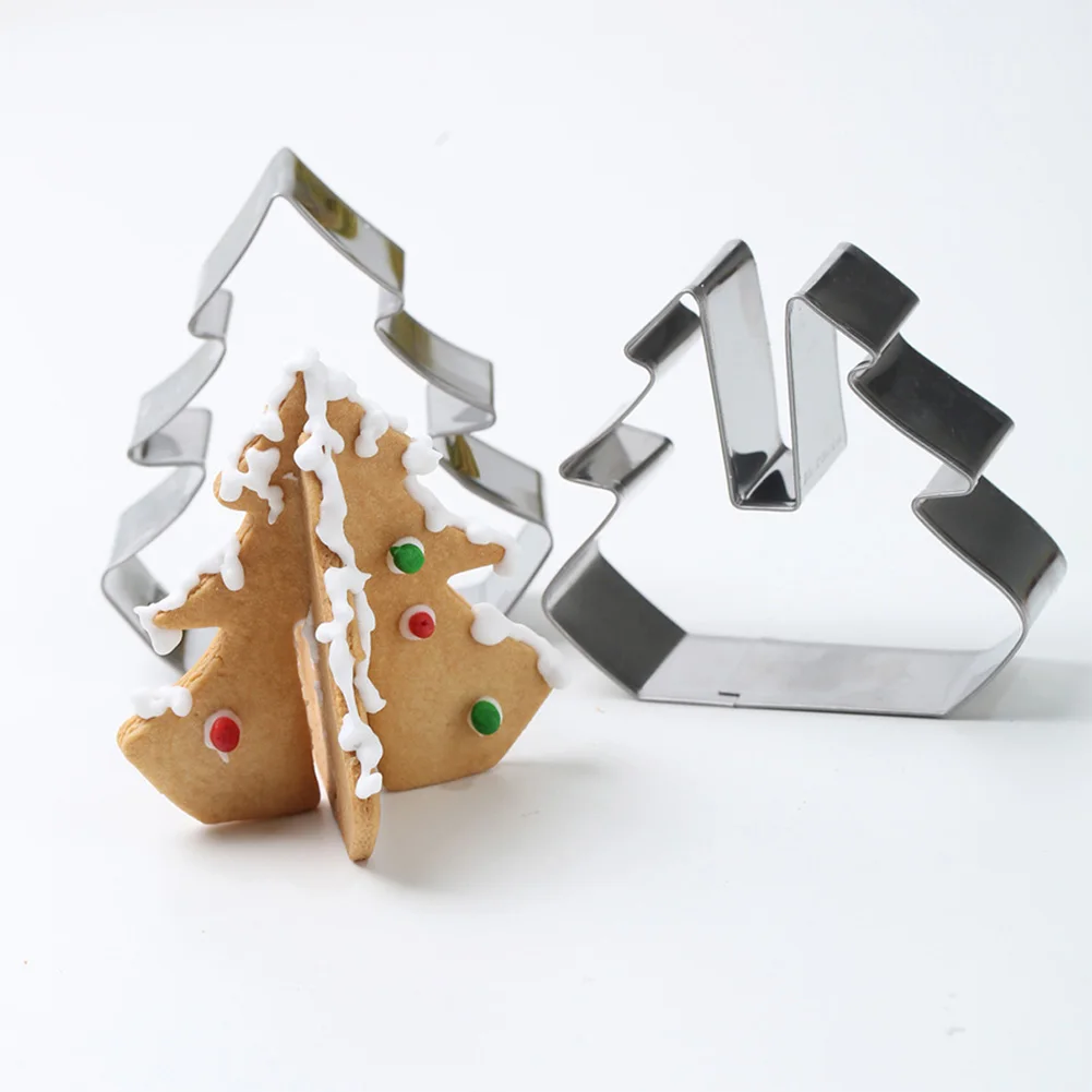 

8 Pcs Stainless Steel 3D Xmas Tree Elk Snowman Biscuit Cookie Cutter Baking Mold Tools MU