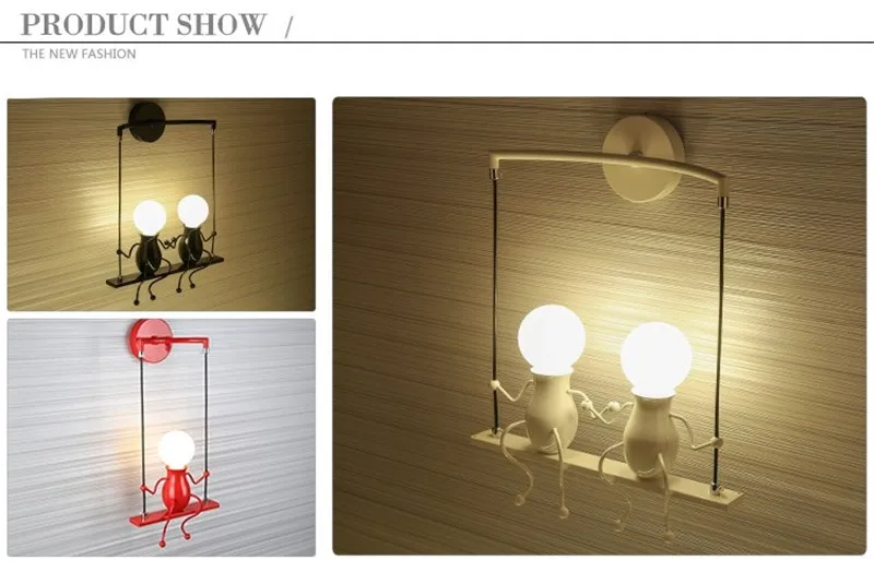Luzes de Parede Sala de Estar Lâmpada de Cabeceira Forchildren Creativel Criança Pequena Quarto Corredor Escadas Varanda 220v 110v 3 Luzes de parede forChildren creativel criança pequena
