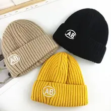 Хлопок AB вышивка утолщенная вязаная шапка зимняя теплая шапка Skullies шапка бини шапка для мужчин и женщин 21