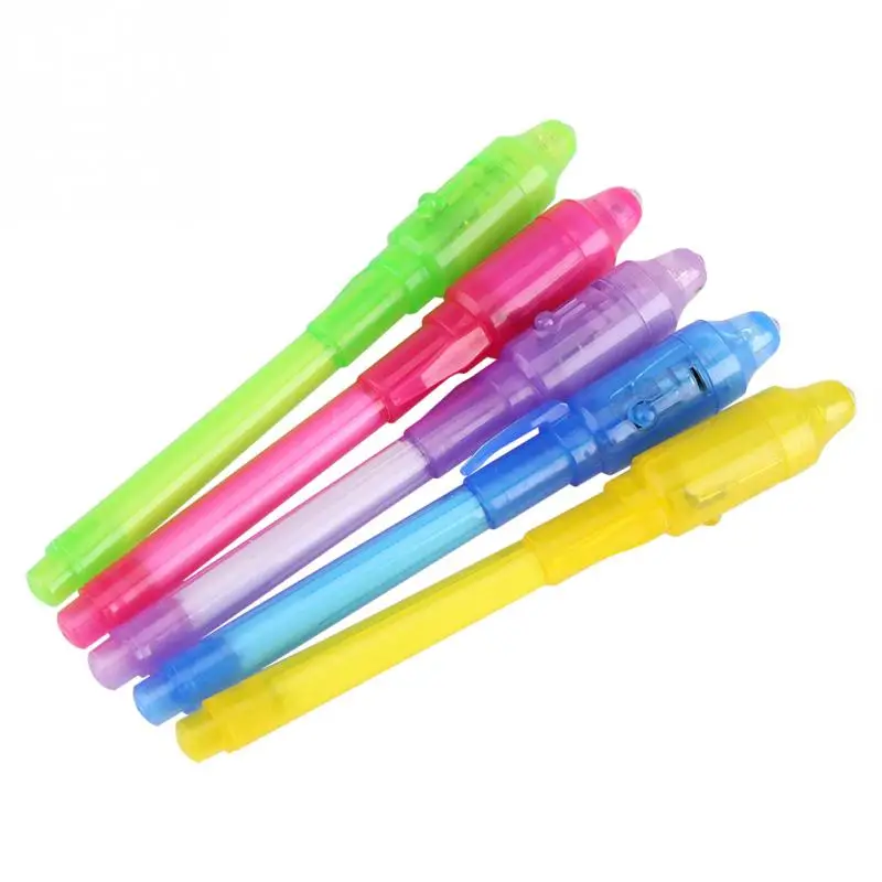 

2 in 1 Creative Security Ink Pen Flash Marker with UV Light Office School Use