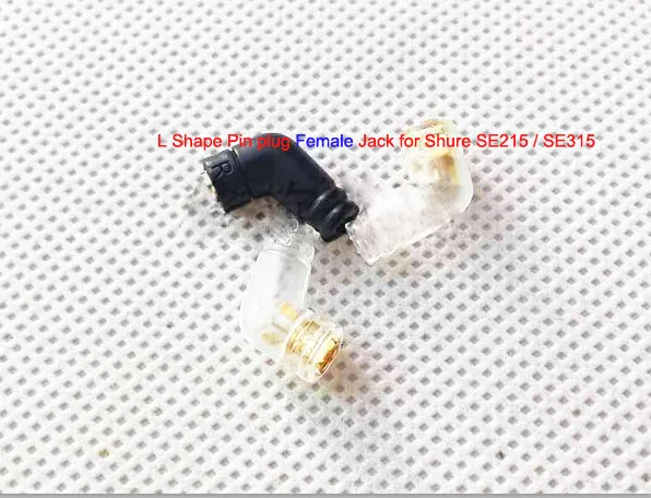 100PCS Embedded L Shape Pin plug female Jack for Shure SE215 SE315 SE425 UE900 headphone DIY Connector for Audio Cables