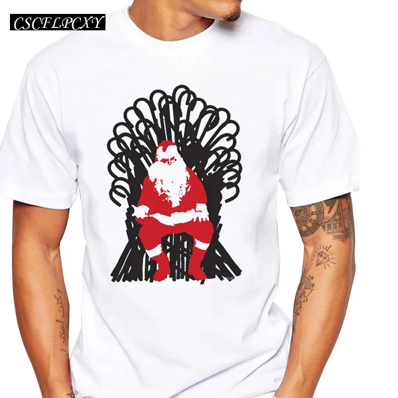 TEEHUB-Santa-of-Thrones-Men-T-shirts-O-Neck-Short-Sleeve-Tops-Christmas-Is-Coming-Print (3)
