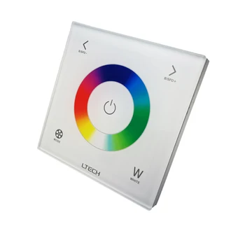 

New LED RGBW Strip Controller AC 220V EX4S Wall Mount Touch Panel RGBW strip Controller AC120~240V 2.4GHz wireless and DMX512