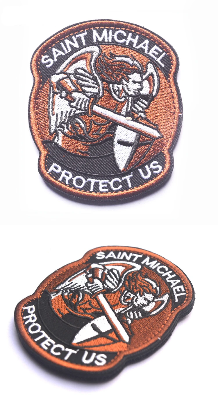 Святой Майкл защитит боевой дух США Нашивка Святой Майкл тактический боевой 3D вышитый значок для кепки аппликация Военная нарукавная нашивка