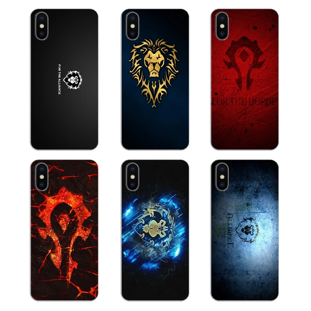 For Xiaomi Mi A1 A2 5X 6X 8 lite SE Pro Max Mix 2 2S 3 Mi5 Mi5S Silicone Shell Case Warcraft Lion logo World of WOW Art |