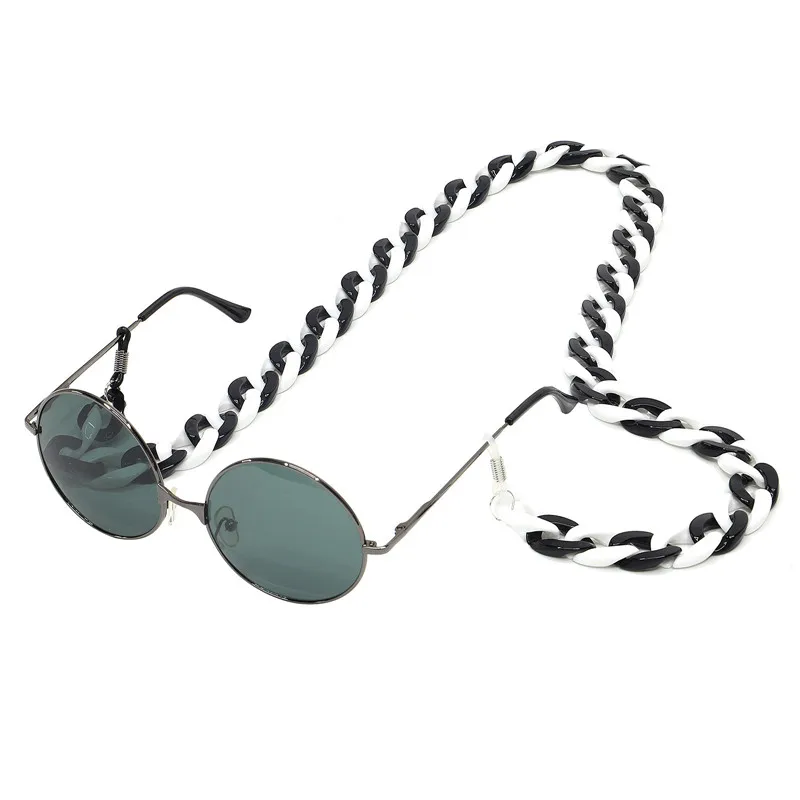Белый черный акриловый O Link цепи цепочки для очков очки для чтения солнечные очки ремешок шнур держатель Шеи Головная повязка аксессуары - Цвет: Многоцветный