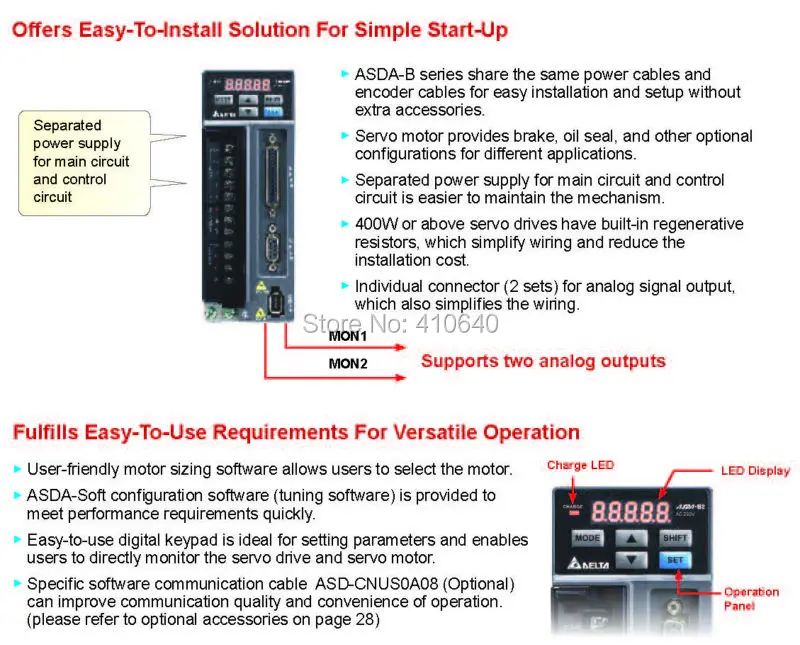 Натуральная Дельта AC Servo Двигатель 3 кВт ECMA-F11830SS с тормозом и Дельта AC Servo Двигатель Drive ASD-B2-3023-B компанией DHL