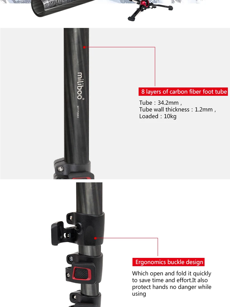Новейший miliboo MTT705BS алюминиевый Портативный монопод с гидравлической головкой штатив Стенд Manfrotto
