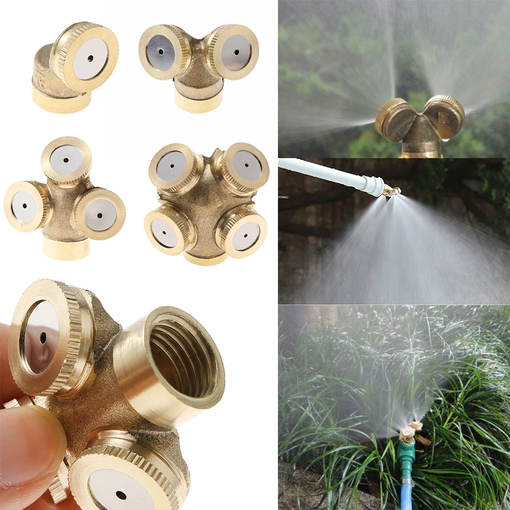 

M14x1.5 Misting Nozzle Nebulizer Water Sprinklers Heads Mounting Hose Connector Brass Atomizing Spray Fitting Garden Irrigation